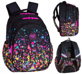 CoolPack viackomorový školský batoh, čierny, viacfarebný, 21 rokov